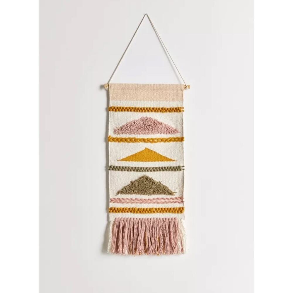 Urban Outfitters Sophia Wall Hanging Wall Decor Boho Fringe Geo-Woven Tapestry